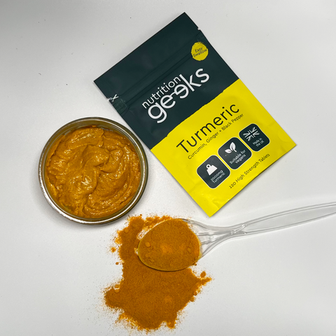 Powder turmeric, Nutrition Geeks' turmeric supplements and Turmeric face mask