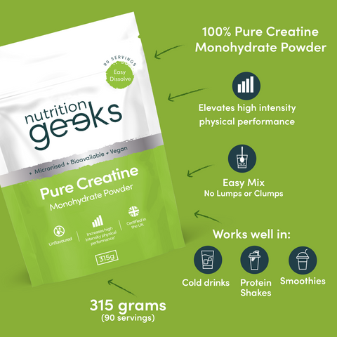 Pure Creatine Monohydrate Powder-Nutrition Geeks